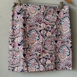 Talbots Multicolor Paisley Skirt